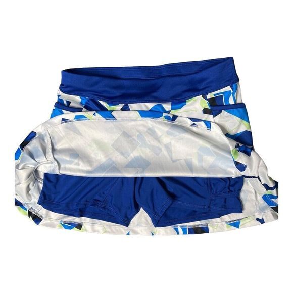 Grand Slam Skort Women's Small Blue Abstract‎ Print Side Pleat Tennis Pickleball - Picture 5 of 12